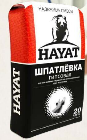 Смесь сухая штукатурка HAYAT для внутренних работ 20 кг купить по ...