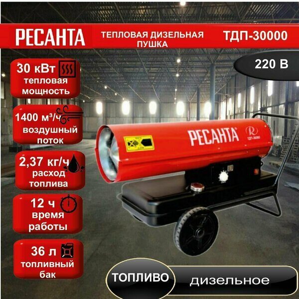 Тепловая дизельная пушка ТДП-30000 Ресанта_4