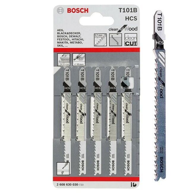 Пилки для лобзика Bosch T101 BR, для древесины